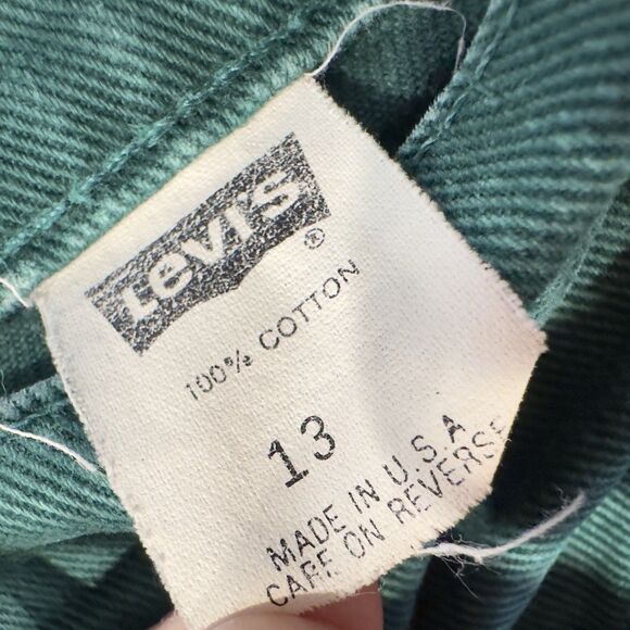 VTG 90s LEVI'S Women's High Waist Tapered Green Size 13 Jeans 17512-0842 Red Tag - Picture 9 of 14